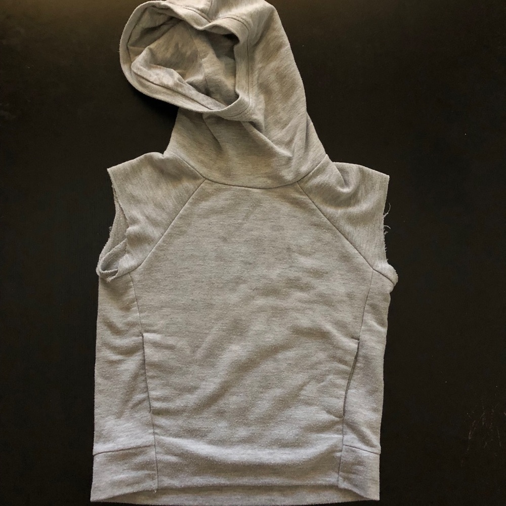 Distressed toddler sweatshirt/tank cut off